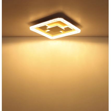 Globo - LED Stropní svítidlo LED/40W/230V 3000K 48,8x48,8 cm zlatá