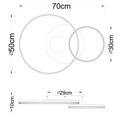Globo - LED Stropní svítidlo LED/30W/230V 3000K 70x50 cm béžová
