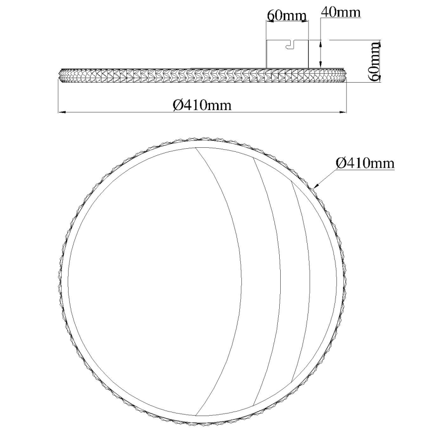 Globo - LED Stropní svítidlo LED/24W/230V 3000/4000/6000K pr. 41 cm zlatá