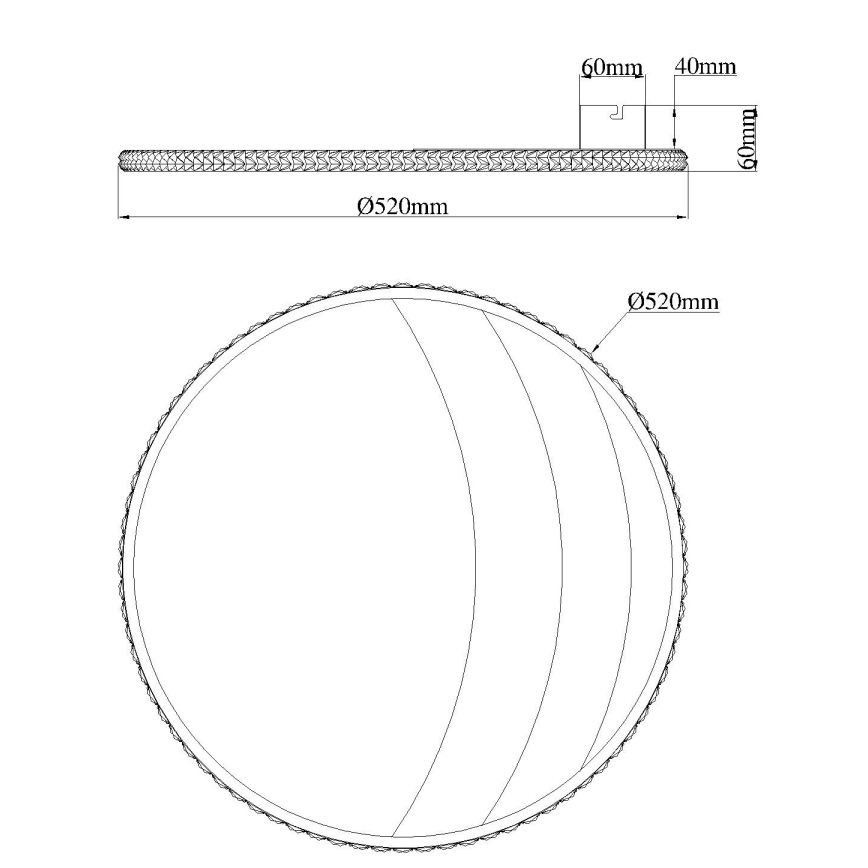 Globo - LED Stropní svítidlo LED/40W/230V 3000/4000/6000K pr. 52 cm zlatá