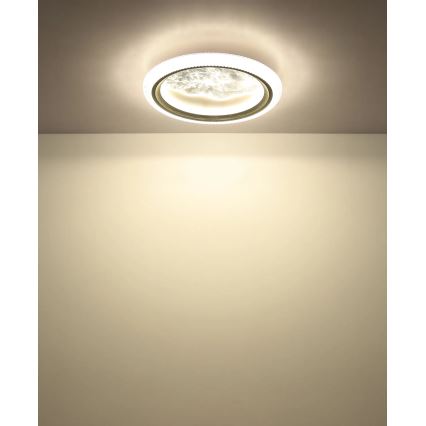 Globo - LED Stropní svítidlo LED/28W/230V 3000/4200/6000K pr. 39,5 cm stříbrná