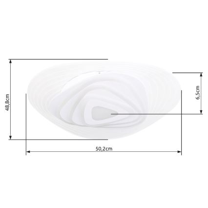 Globo - LED Stmívatelné stropní svítidlo LED/40W/230V 3000-6500K 50,2x48,8 cm Wi-Fi Tuya + dálkové ovládání