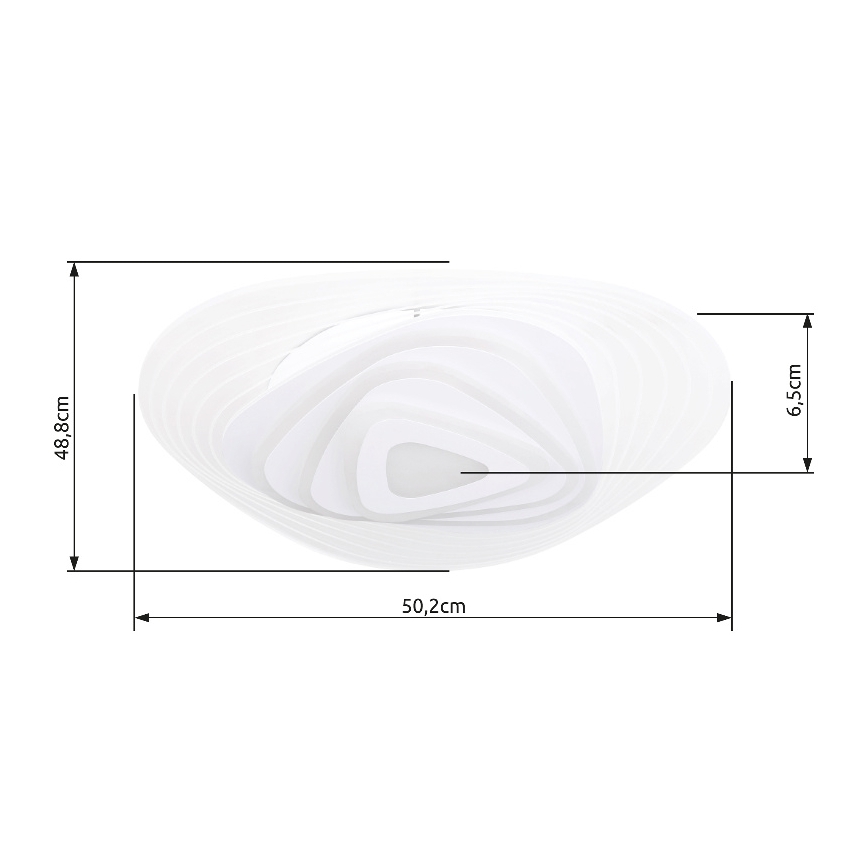 Globo - LED Stmívatelné stropní svítidlo LED/40W/230V 3000-6500K 50,2x48,8 cm Wi-Fi Tuya + dálkové ovládání