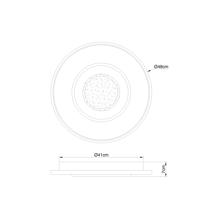 Globo - LED Stmívatelné stropní svítidlo LED/36W/230V 2700-6000K + dálkové ovládání