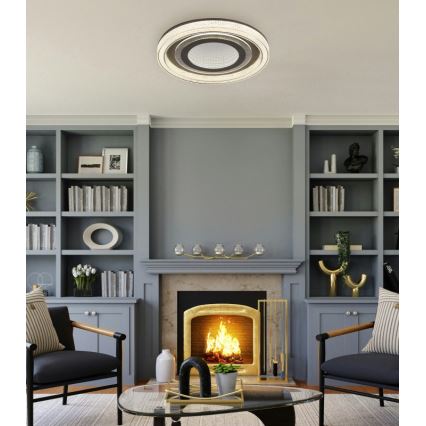 Globo - LED Stmívatelné stropní svítidlo LED/48W/230V 2700-6000K pr. 48 cm antracit + dálkové ovládání