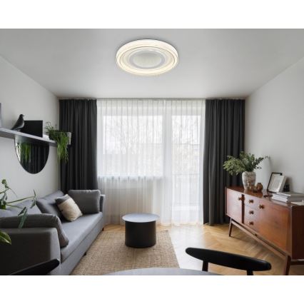 Globo - LED Stmívatelné stropní svítidlo LED/48W/230V 2700-6000K pr. 48 cm bílá + dálkové ovládání