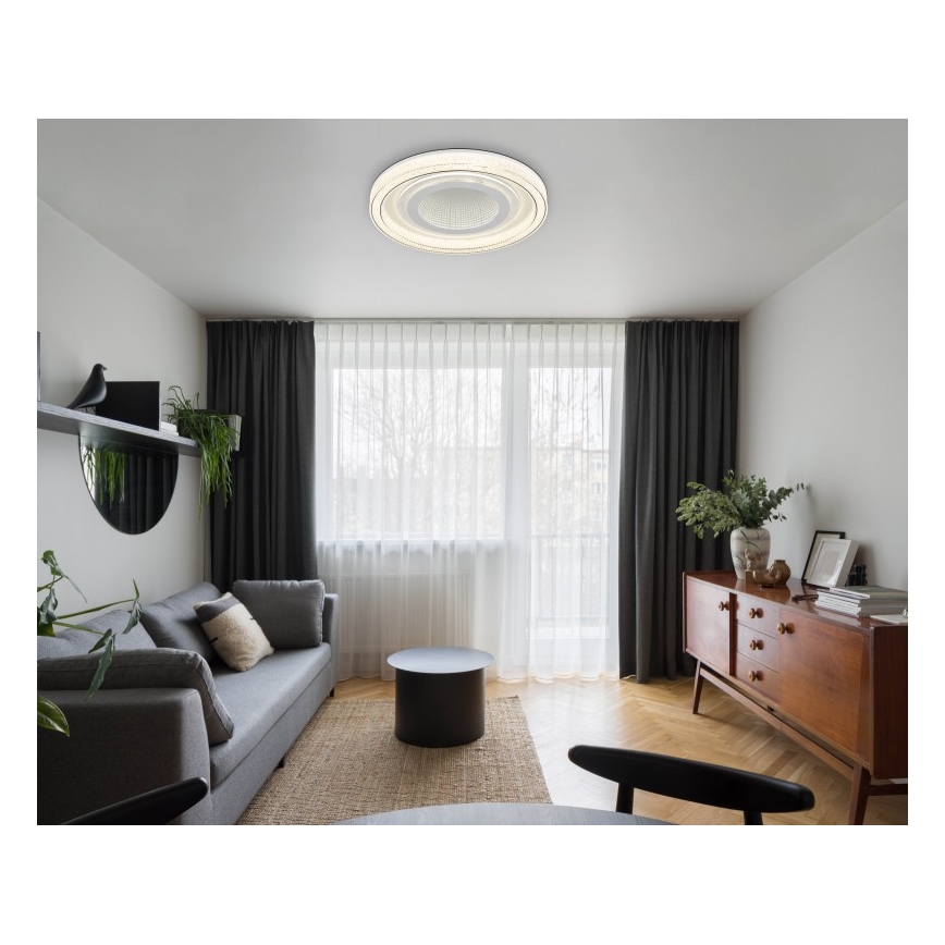 Globo - LED Stmívatelné stropní svítidlo LED/48W/230V 2700-6000K pr. 48 cm bílá + dálkové ovládání