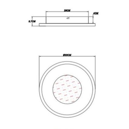 Globo - LED Stropní svítidlo LED/24W/230V 2700/4500/6500K pr. 33 cm