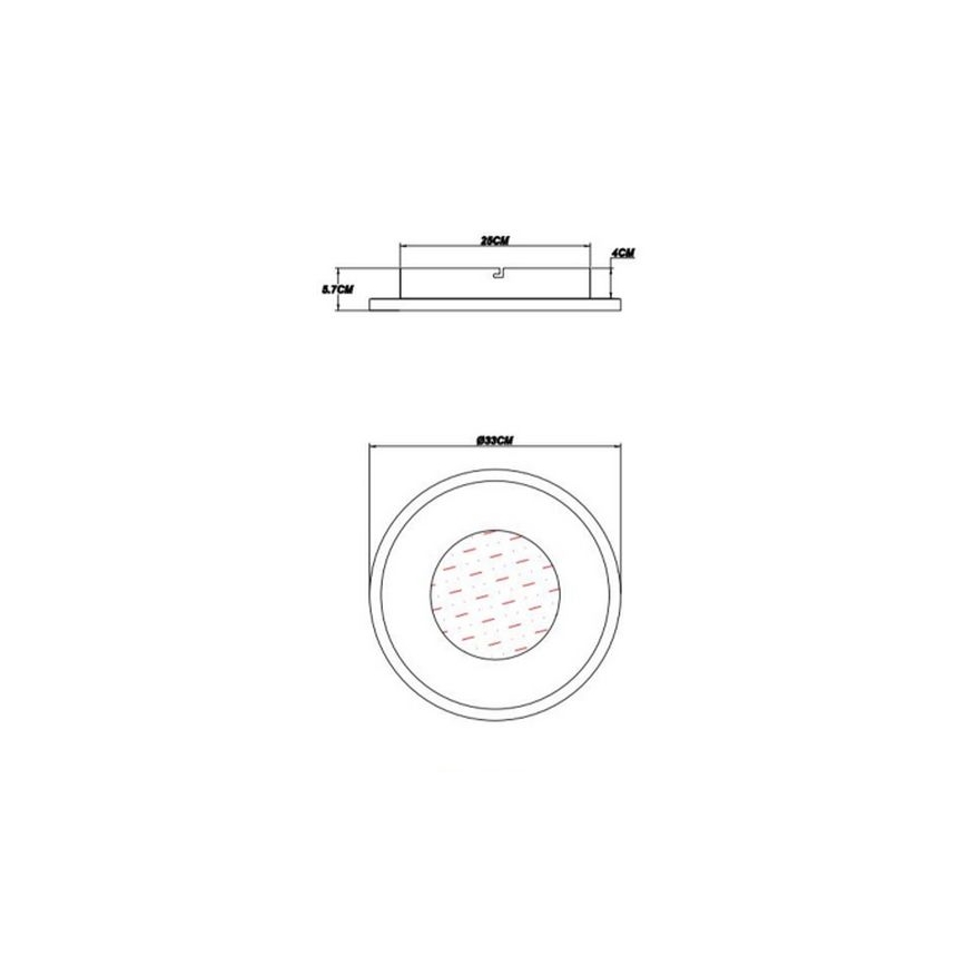 Globo - LED Stropní svítidlo LED/24W/230V 2700/4500/6500K pr. 33 cm