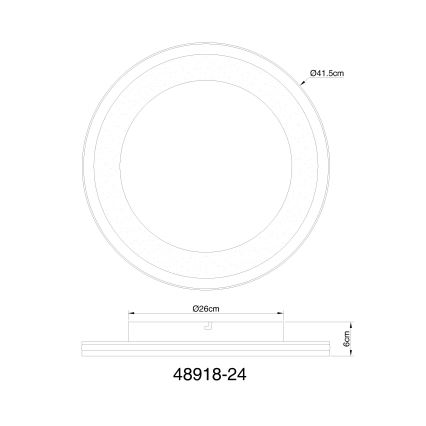 Globo - LED Stmívatelné stropní svítidlo LED/24W/230V 2700-6000K + dálkové ovládání