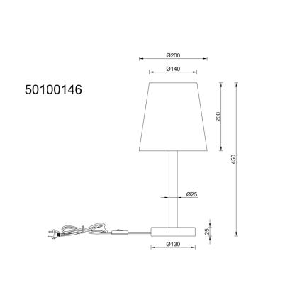 Globo - Stolní lampa 1xE14/25W/230V