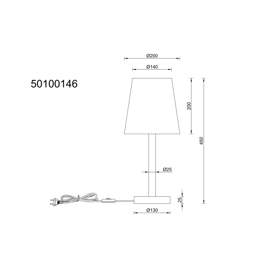 Globo - Stolní lampa 1xE14/25W/230V