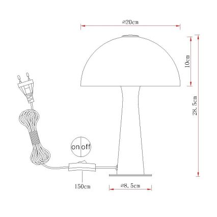 Globo - Stolní lampa 1xE14/25W/230V černá