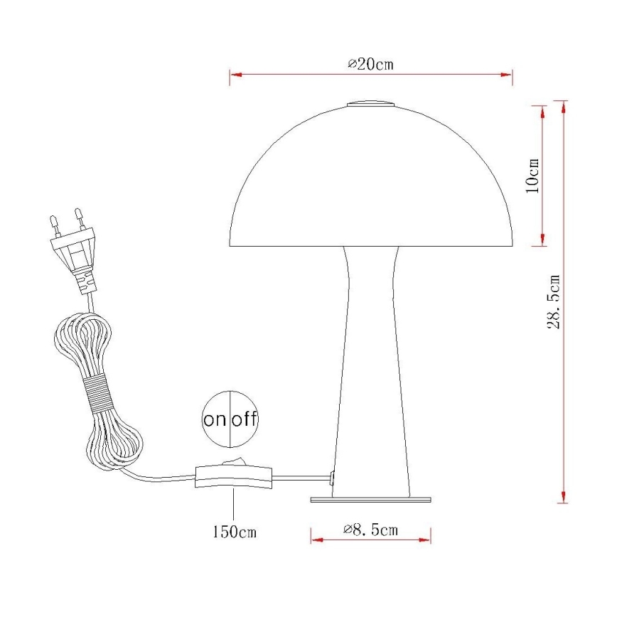 Globo - Stolní lampa 1xE14/25W/230V černá
