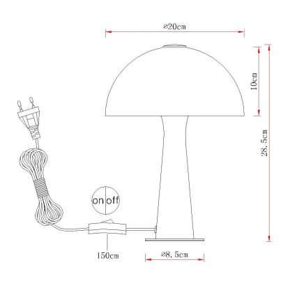 Globo - Stolní lampa 1xE14/25W/230V krémová