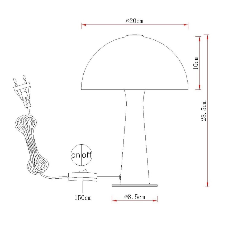 Globo - Stolní lampa 1xE14/25W/230V krémová
