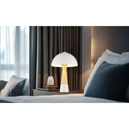Globo - Stolní lampa 1xE27ILLU/40W/230V krémová