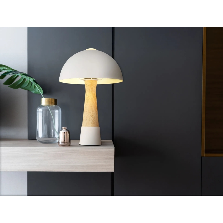 Globo - Stolní lampa 1xE27ILLU/40W/230V krémová
