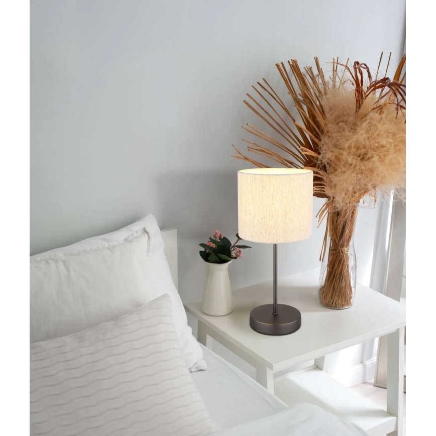 Globo - Stolní lampa 1xE27/25W/230V černá/béžová