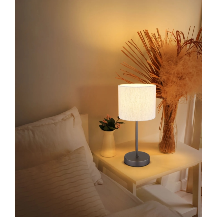 Globo - Stolní lampa 1xE27/25W/230V černá/béžová