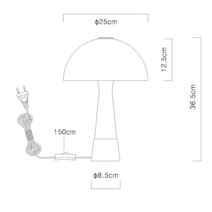 Globo - Stolní lampa 1xE27ILLU/40W/230V zelená