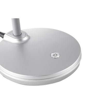 Globo - LED Stmívatelná flexibilní dotyková stolní lampa LED/4,6W/230V stříbrná