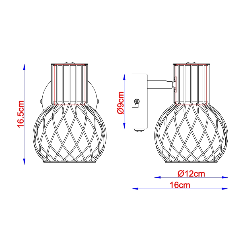 Globo - Nástěnné bodové svítidlo 1xE27/40W/230V