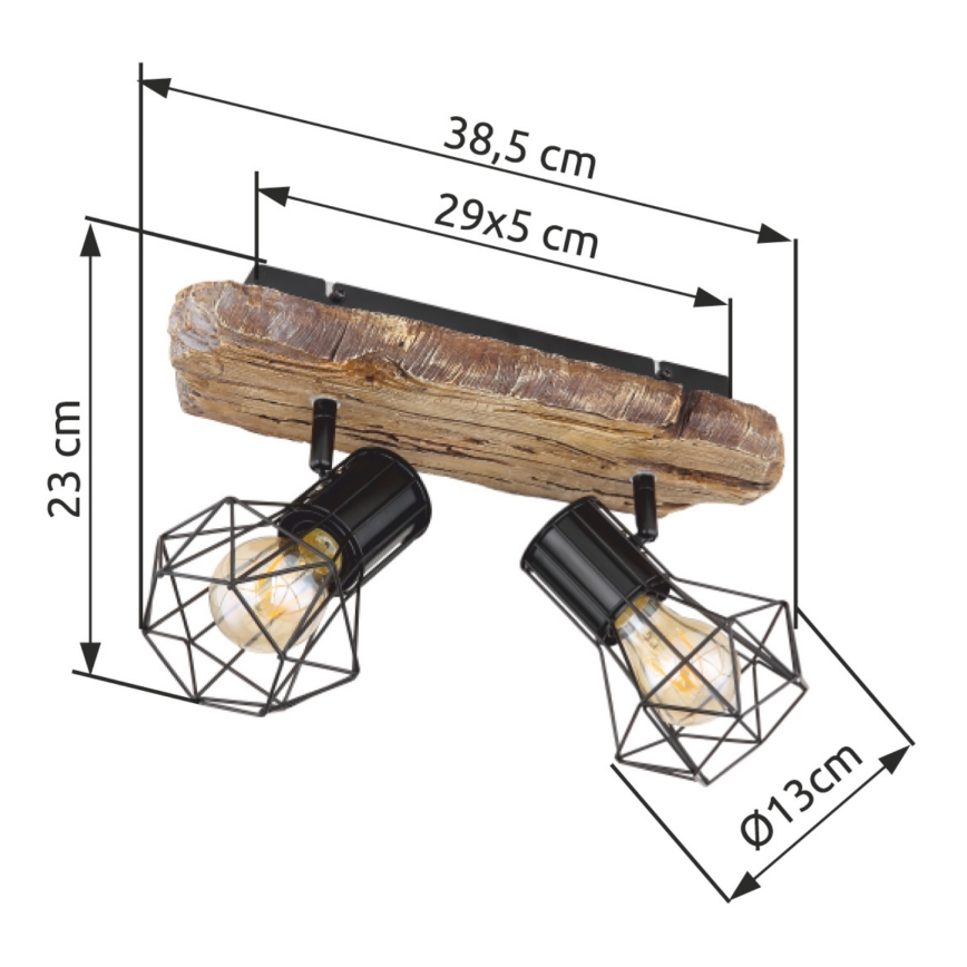 Globo - Bodové svítidlo 2xE27/60W/230V