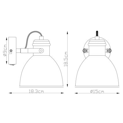 Globo - Nástěnné bodové svítidlo 1xE27/40W/230V