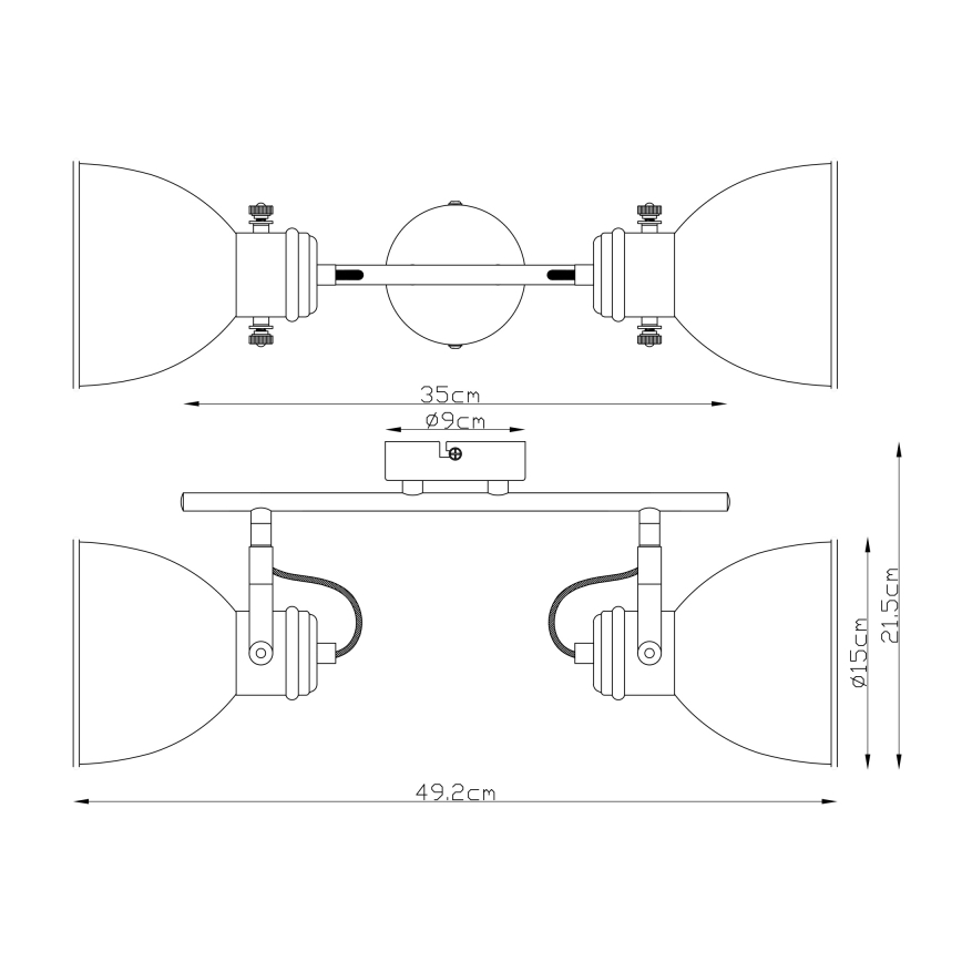 Globo - Bodové svítidlo 2xE27/40W/230V