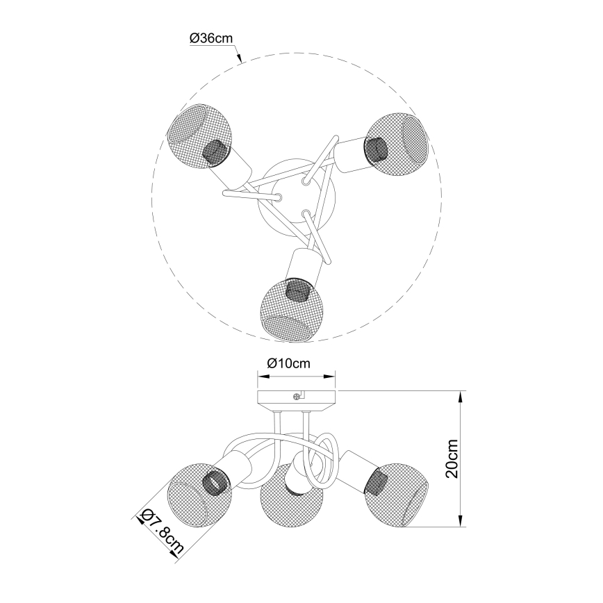 Globo - Přisazený lustr 3xE14/40W/230V