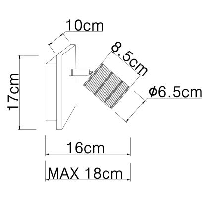 Globo - Nástěnné bodové svítidlo 1xE27/60W/230V