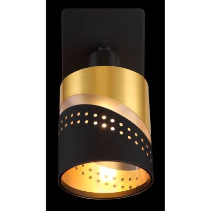 Globo - Nástěnné bodové svítidlo 1xE14/25W/230V černá/zlatá