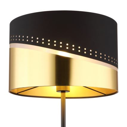 Globo - Stojací lampa 1xE27/60W/230V pr. 35 cm černá/zlatá