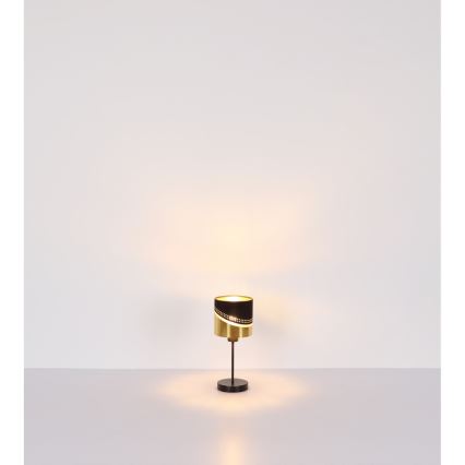 Globo - Stolní lampa 1xE27/40W/230V pr. 16 cm černá/zlatá