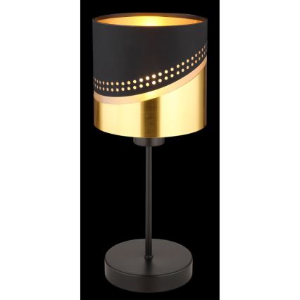 Globo - Stolní lampa 1xE27/40W/230V pr. 16 cm černá/zlatá