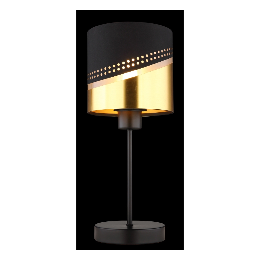 Globo - Stolní lampa 1xE27/40W/230V pr. 16 cm černá/zlatá