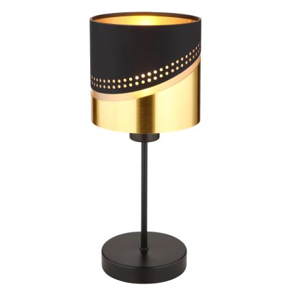 Globo - Stolní lampa 1xE27/40W/230V pr. 16 cm černá/zlatá