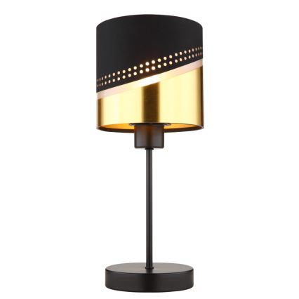 Globo - Stolní lampa 1xE27/40W/230V pr. 16 cm černá/zlatá
