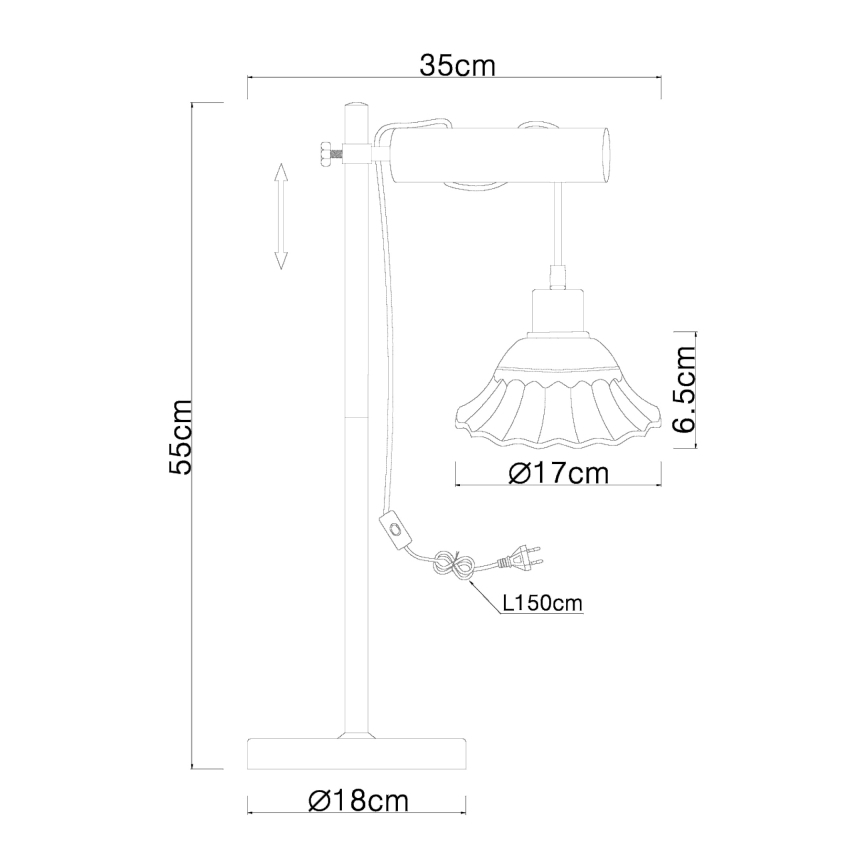 Globo - Stolní lampa 1xE27/40W/230V