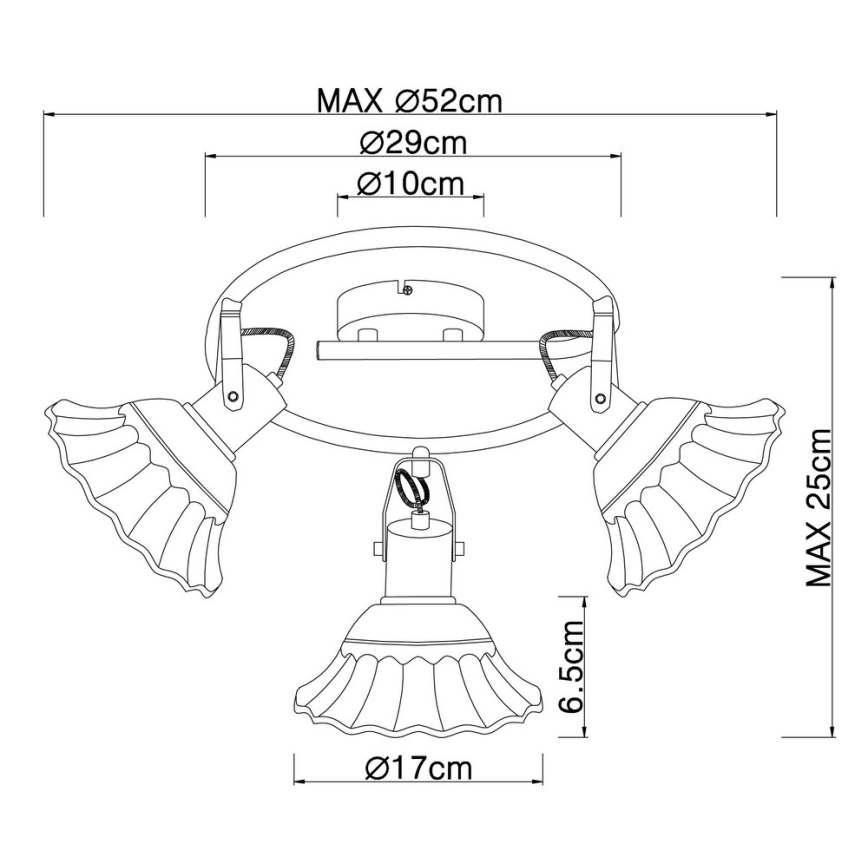Globo - Bodové svítidlo 3xE27/40W/230V