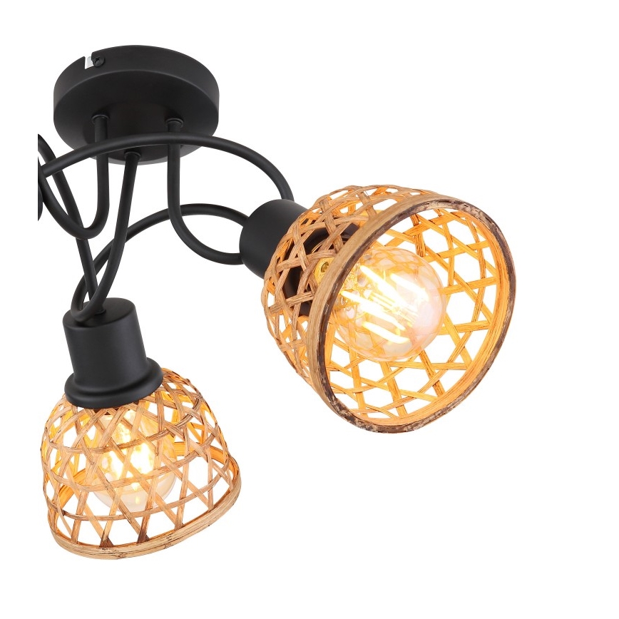 Globo - Přisazený lustr 3xE27/15W/230V bambus
