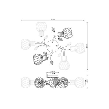 Globo - Přisazený lustr 6xE27/40W/230V