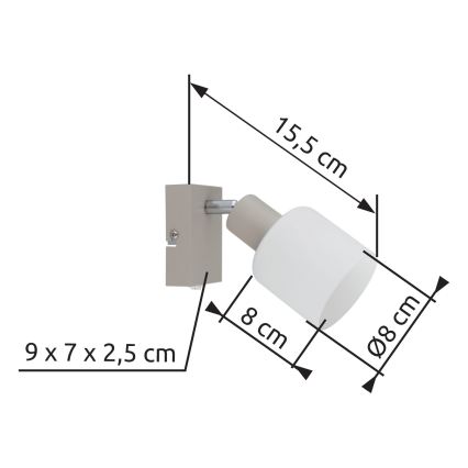 Globo - Nástěnné bodové svítidlo 1xE14/25W/230V