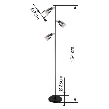 Globo - Stojací lampa 3xE14/40W/230V