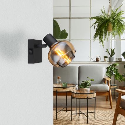 Globo - Nástěnné bodové svítidlo 1xE14/40W/230V černá