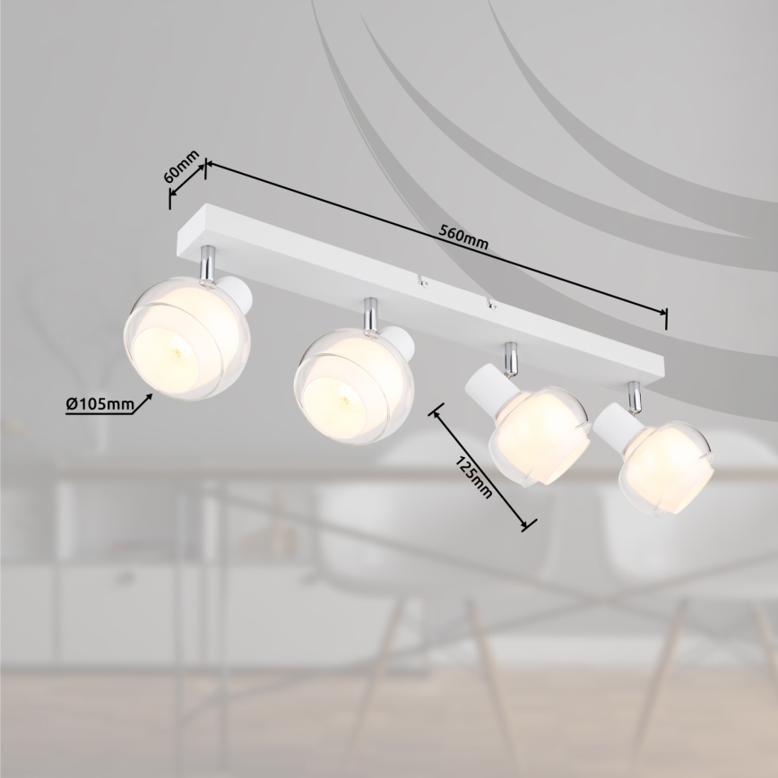 Globo - Bodové svítidlo 4xE14/40W/230V bílá