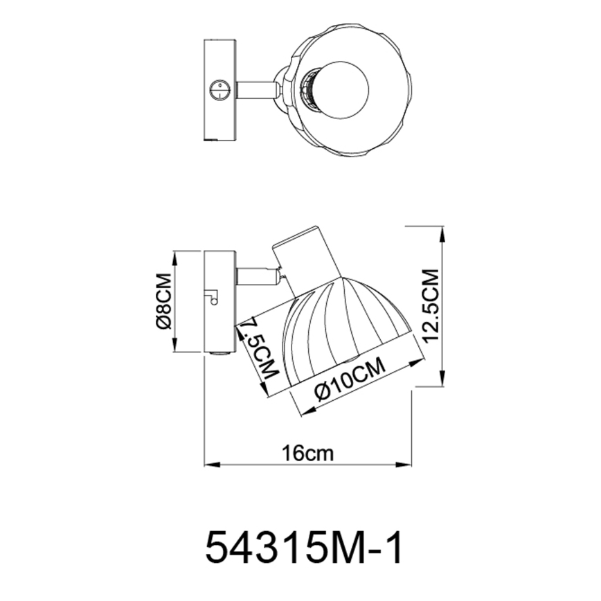 Globo - Nástěnné bodové svítidlo 1xE14/40W/230V zlatá