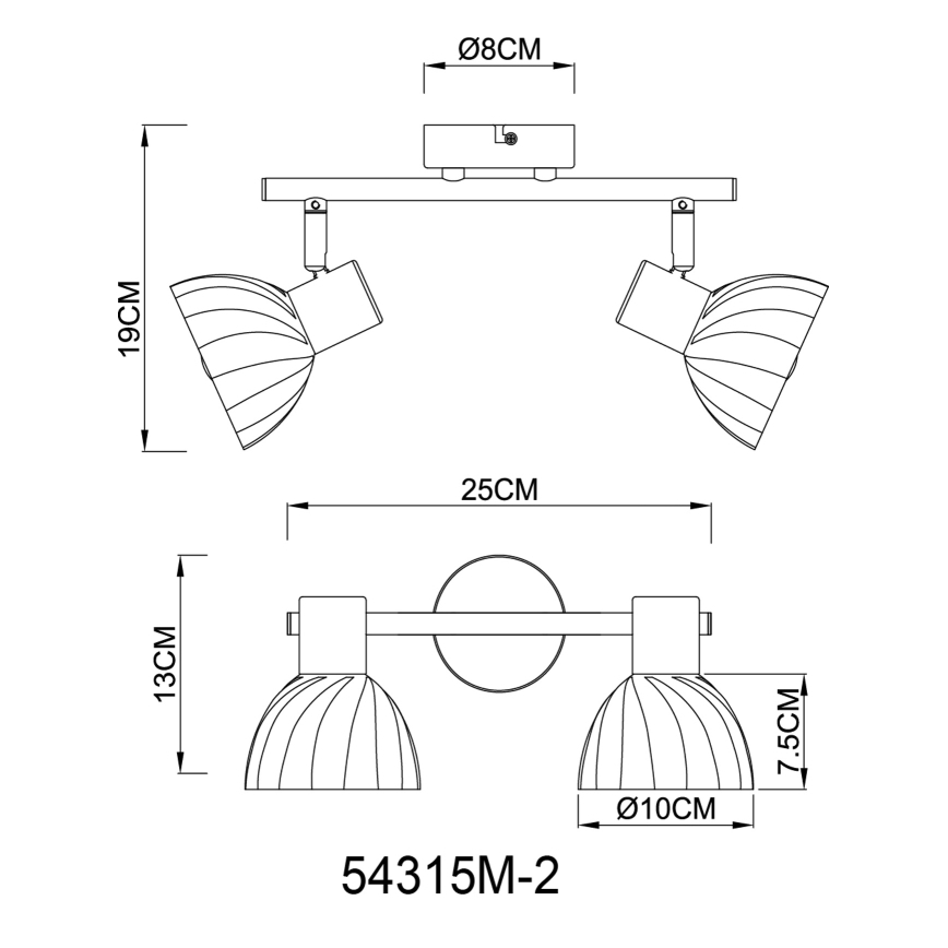Globo - Bodové svítidlo 2xE14/40W/230V zlatá