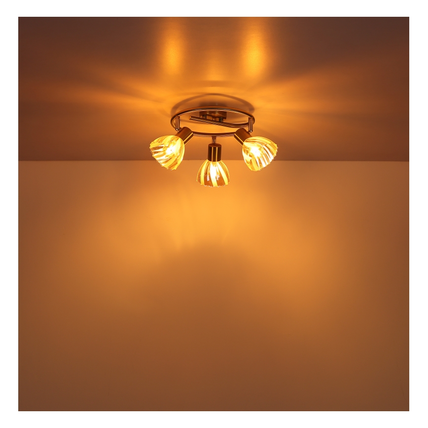 Globo - Bodové svítidlo 3xE14/40W/230V zlatá